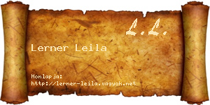 Lerner Leila névjegykártya